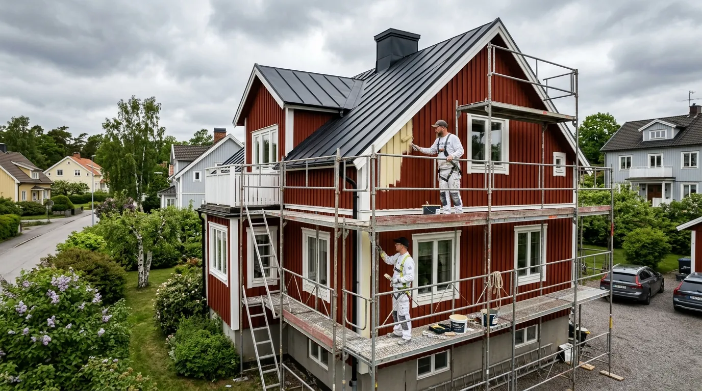 Certifierad målare arbetar i Partille